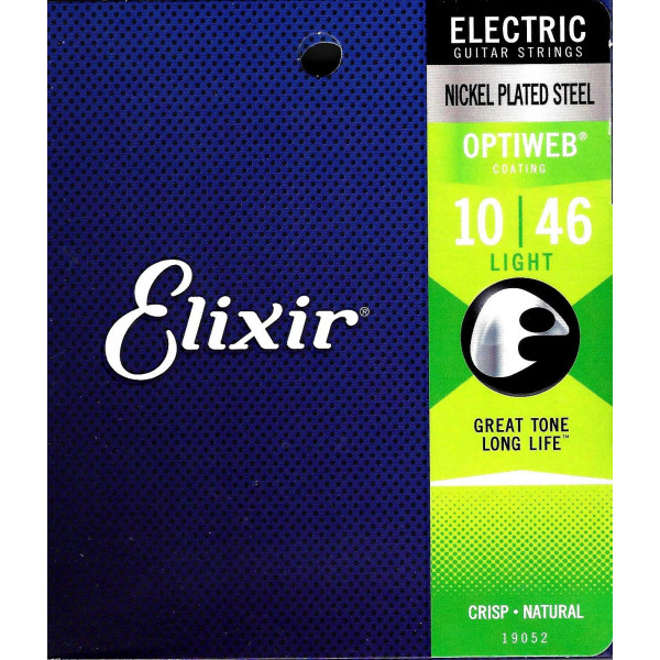 Elixir E-Gitarrensaiten Light mit nickelbeschichteter Stahl-Wicklung und OPTIWEB-Beschichtung