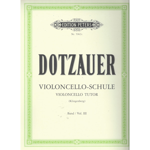 Dotzauer - Celloschule Band 3