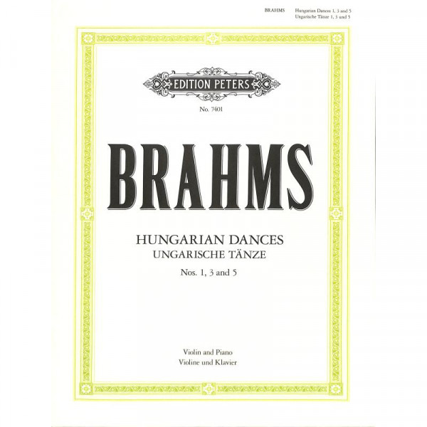 Brahms Johannes Ungarische Tänze Nr. 1, 3 + 5