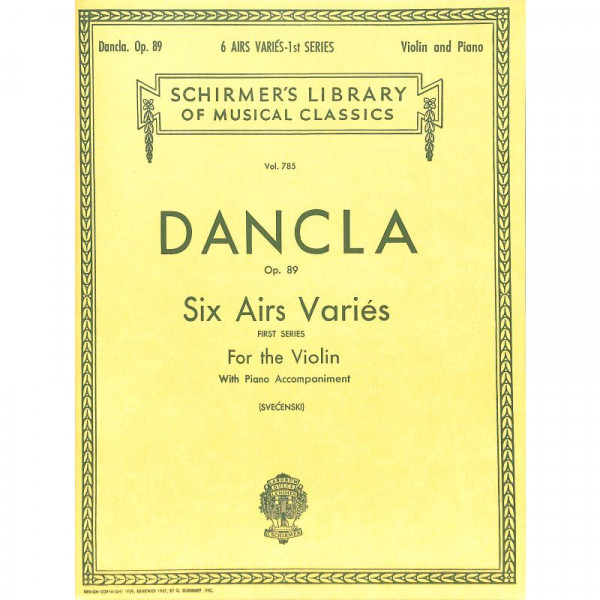 Dancla Charles 6 petits airs varies op 89