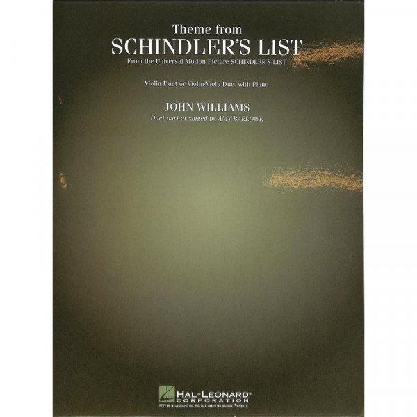Williams John Schindler's List Theme (Duo VL/VA & Piano)