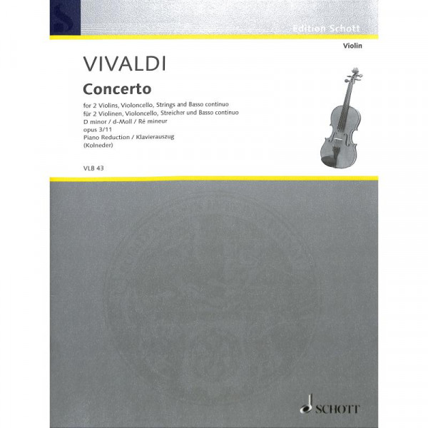 Vivaldi Antonio Concerto grosso d-moll op 3/11 RV 565 F 4/11 T 416