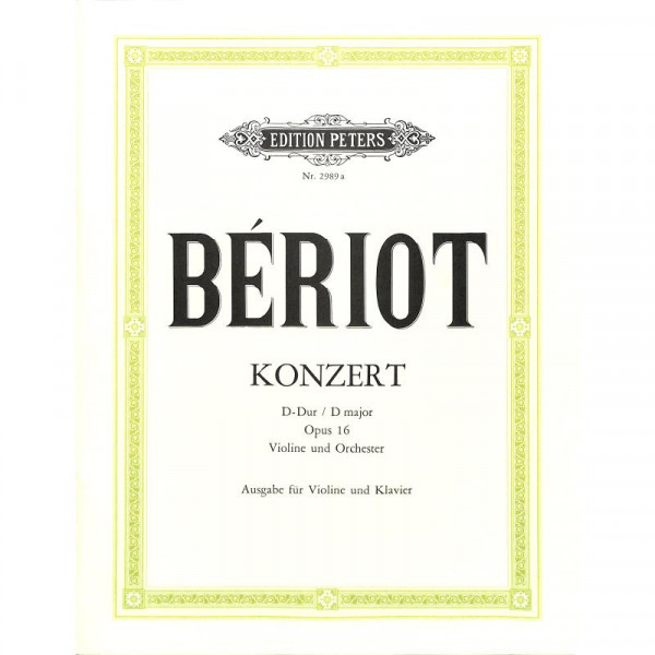 Beriot Charles Auguste de Concerto 1 D-Dur op 16